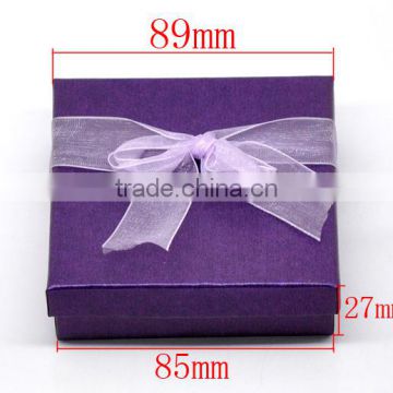 Dark Purple Jewelry Gift Boxes Display for Bracelet &Watch Fit European Charm 90mmx90mmx30mm, sold per packet of 6,Bulk