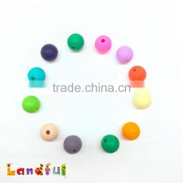 18mm Colourful Round FDA Baby Soft Silicone Chewelry Beads