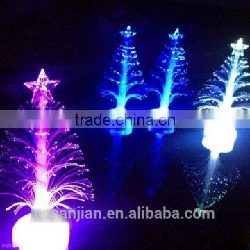 LED light up flashing Christmas tree with optical fiber