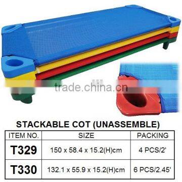 Unassemble Kids plastic stackable cot bed