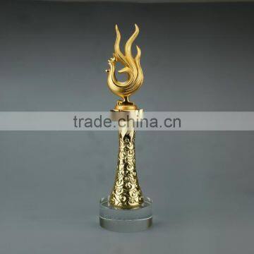 2017 New Design Gold Plated Chanticleer Trophy Business Gift photo-3