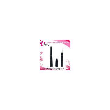 Black plastic cosmetic container eyeliner tube packaging