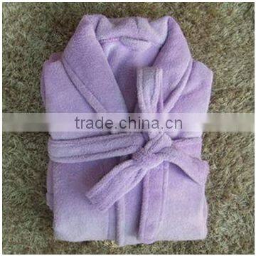 Chinese Microfiber Plush Coral Fleece Bathrobe for Men and Women
