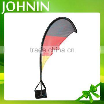 Custom Design Knitted Polyester Printed Clip Car Flag Teardrop Shape