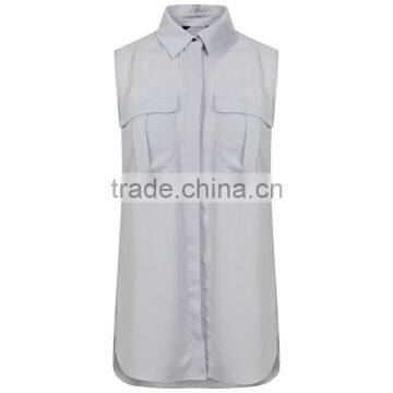 Large Size Loose Plus Size Belted Women Tops Blouse photo-2