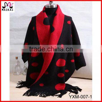 Elegant women's winter fashion jacquard scarf shawl