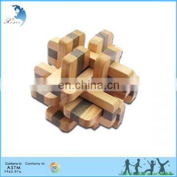 Adult/Kids/Children DIY 3D Cube Brilliant Intelligence Brain Teaser Educational Funny Wooden Toys Chinese Puzzle