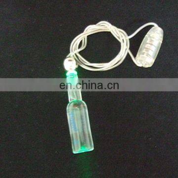 plastic flashing led bottle necklace for concert,party,xmas gift