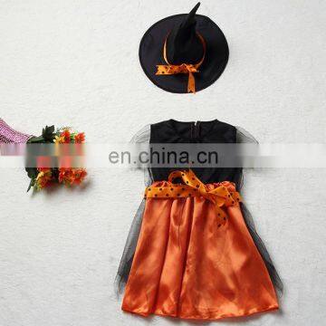 Pumpkin Treat Or Trick Baby Girls Dresses Costumes For Kids photo-2