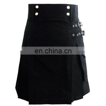 Ladies / Girl Black Utility Kilt