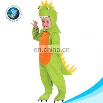 Children cosplay toy lifelike plush soft green dress walking with dinosaur costume