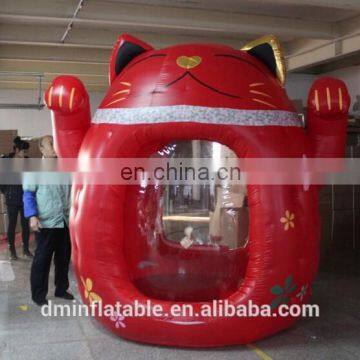 inflatable lucky cat cash booth for amusement