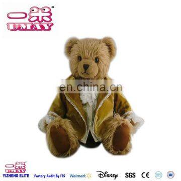 New plush stuffed sitting teddy bear wear formal dress soft plush toy for kids Umay-N036