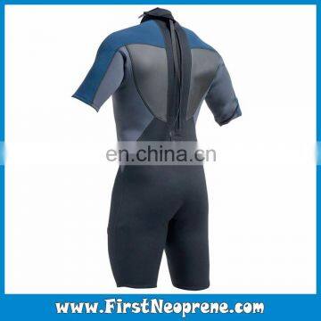High Quality 2/3MM Premium Neoprene CR Men Short Sleeve Diving Shorty Wetsuit photo-4