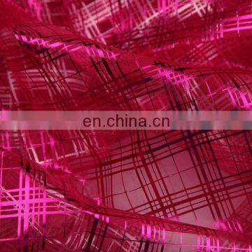 organza fabric wedding decoration foil printed organza fabric