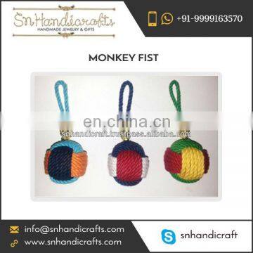 Tested Quality Long Lasting Monkey Fist Nautical Rope Keychain for Bulk Importers