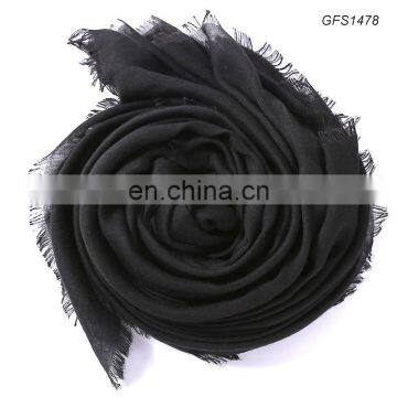 China factory wholesale cheap black pashmina scarf