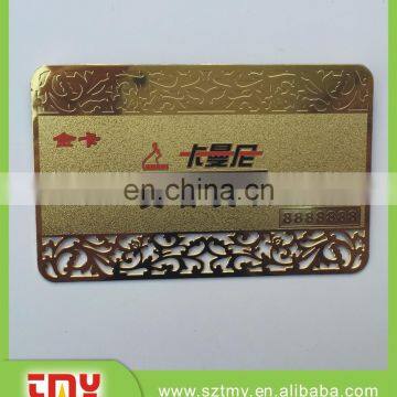 Luxury blank Metal Card Business Card with chip