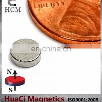 n42 neodymium hard disc magnet Dia 5X1.5mm neodymium monopole magnet for sale