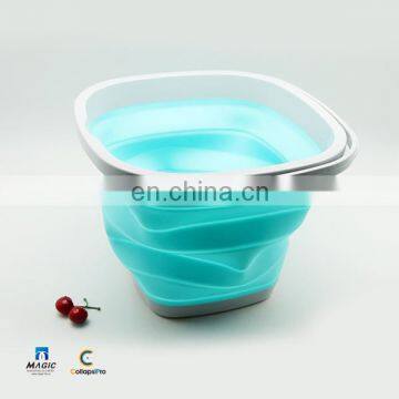 15L Square Collapsible Plastic Bucket