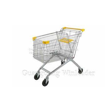 Supermarket shopping before shopping cart was invented