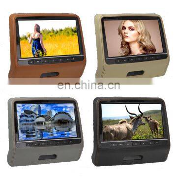 9 Inches HD Digital TFT Screen Leather Car Headrest DVD Player with HDMI Port