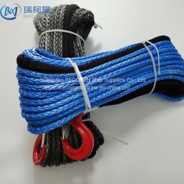 Recomen electric winch uhmpe cable rope 12mm for offroad towing heacy duty