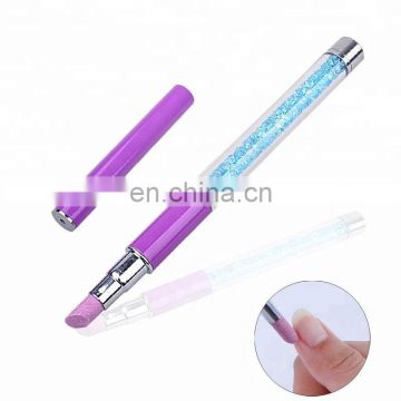 Newest Nail Tips Nail Art Quartz Scrubs Stone Cuticle Pusher Spoon Remover Stick Pen Nail Polish Manicure Pedicure Tools