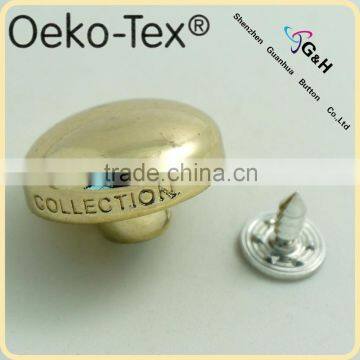 half ball shank buttons imitation gold