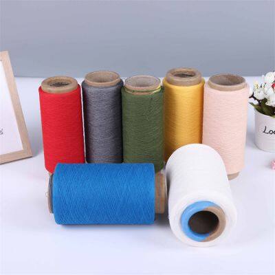 Cheap Colorful Recycled Open End Yarn for Knitting Socks Ne16s Blended Cotton Yarn