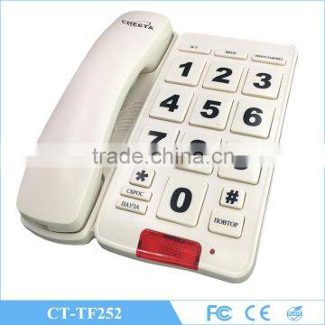 Big Button wired corded telephone for elderly