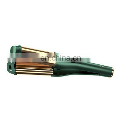 Global Cheap Wholesale rizador de pelo Big Barrel wave roll Green High quality Design Electric Hair curler