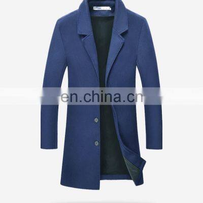 2020 custom brand winter wool coat men's slim casual suit jacket Men's long coat