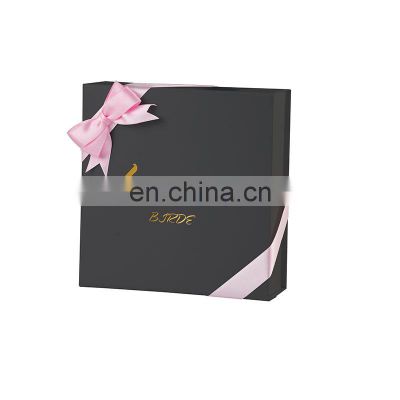 Custom printing black bridesmaid bridal proposal gift wrapping boxes