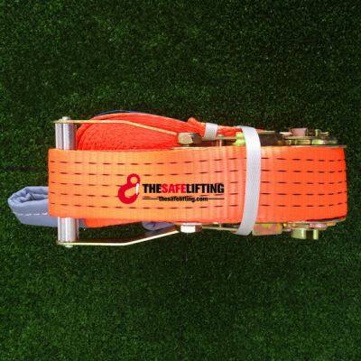 50mm x 5T Ratchet Tie Down With Double J Hooks