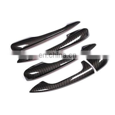 Carbon Fiber Car Door Handle Cover Trim For Mercedes Benz C Class W205 2015 2016 GLC260 Car Accessories for Left Hand Drive