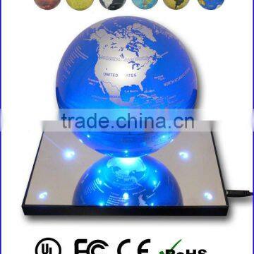 magnetic floating globe with steel mirror base