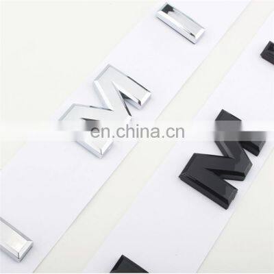 Customized Glossy Black Chrome 3D Logo Rear Auto Sticker