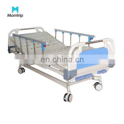 Factory Price 2 Cranks Manual Adjustable Hospital Bed Abs Bed Board With Aluminum Side Rail