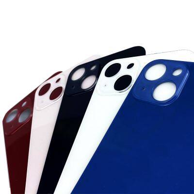 Back Cover For iPhone 13 Tempered Glass Rear Housing With Big Hole Cell Phone Parts