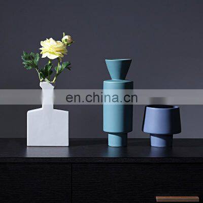 ENO Nordic Modern Simple Morandi Color Ceramic Vase Creative Home Decoration Wholesale Flower Vase