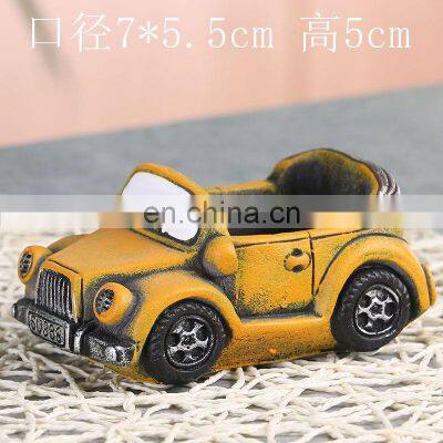 Decorative Plant Custom Planter Truck Concrete Pots Fun Mini Wholesale Outdoor Creative Flower Pot