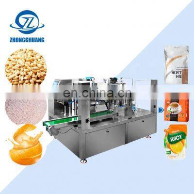 Mustard Oil Pouch Liquid Filling Packaging Honey Peel Garlic Soap Automatic Grain Packing Machine