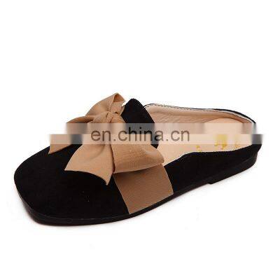 New Kids Slippers Girls Princess Spring Summer Casual Sandal Cute Bow Decorative Soft Leather Rubber Sole Baby Princess Shoes