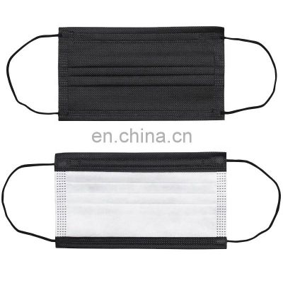 Black disposable medical face mask Hot sale black type iir surgical mask EN14683 CE 3ply black