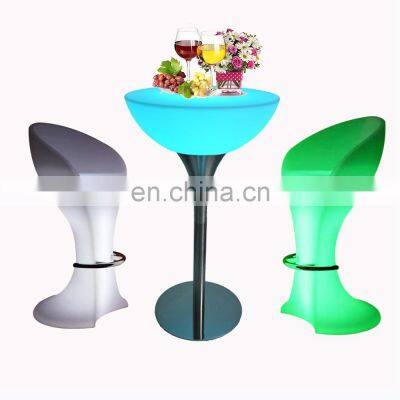 pe plastic led bar table glowing cocktail event party wedding led bar tables and chairs