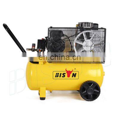 Bison China Belt Direct Driven Piston Type Small Air Compressor Machine