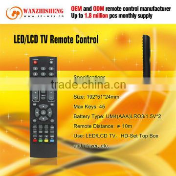 Shenzhen 15 years manufacture of LED/LCD TV remote control