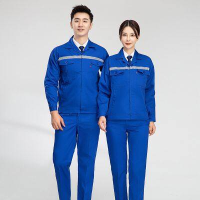 Spring and Autumn Long Sleeved Work Suit for Men, Wear-resistant and Thickened Factory Workshop Auto Repair Shop Suit, Mechanical and Electrical Work Suit, Labor Protection Suit photo-3