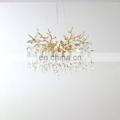 Modern Home LED Lighting Classic American Light Luxury Crystal Chandelier for Living Room